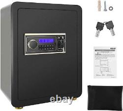 Fingerprint 2.05 Cu. Ft Fireproof Safe Box Digital Lock Dual Alarm Quick Acccess