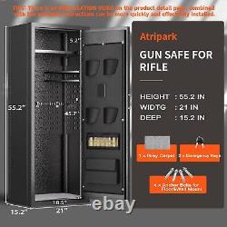 Fingerprint Rifle Gun Safe, Large Gun Safes for Home Rifle and Pistols with LED