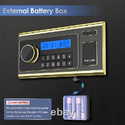 Fingerprint Safe Box Digital Combination LED Lock Safe Keypad Home Safe Cash Gun