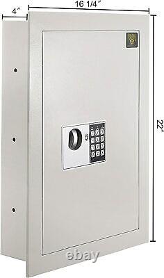 Fire Proof Electronic Wall Safe Lock Hidden Cash Jewelry Small Guns Key Security