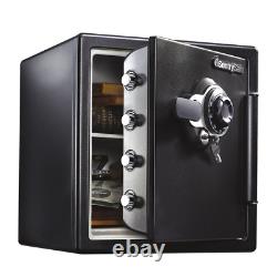 Fire-Resistant and Water-Resistant Safe with Combination Lock, 1.23 Cu. Ft