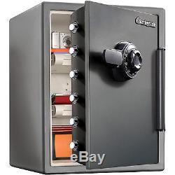 Fireproof Combination Safe Extra Large Black Lock Box Bolts Home Security Office
