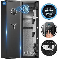 Fireproof Gun Safe, 5 Gun Heavy Biometric Fingerprint Rifle Safe, Gun Safes