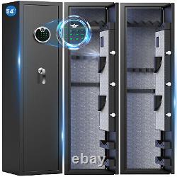 Fireproof Gun Safe, Heavy Rifle Gun Safe with LCD Screen Keypad and Silent Mode