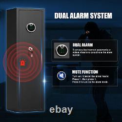 Fireproof Gun Safe, Heavy Rifle Gun Safe with LCD Screen Keypad and Silent Mode