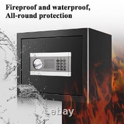 Fireproof Safe Box 1.2Cu. Ft Digital Keypad Lock LED Home Office Cash Jewelry Gun