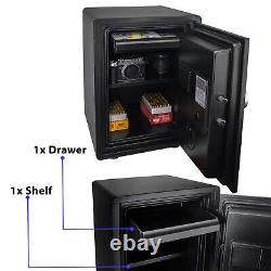 Fireproof Safe Box -Valuables & Documents Secure Combination Lock, Home Office