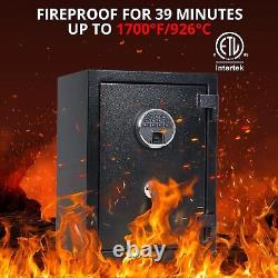 Fireproof Safe Box -Valuables & Documents Secure Combination Lock, Home Office