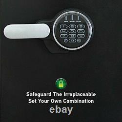 Fireproof Waterproof Safe with Digital Keypad Electronic Lock Type Black