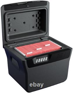 Fireproof and Waterproof Safe Box with Digital Keypad Lock, File Safe with Carry