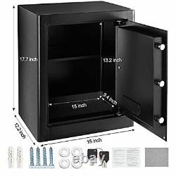 Fireproof and Waterproof Safe Cabinet Security Box, Digital Combination Lock LED
