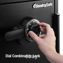 Fireproof and Waterproof Steel Home Safe Dial Combination Lock 1.2 cu ft Black