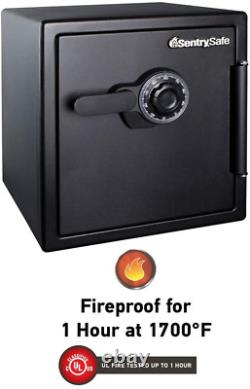 Fireproof and Waterproof Steel Home Safe with Dial Combination Lock, Secure Docu