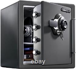 Fireproof and Waterproof Steel Home Safe with Dial Combination Lock, Secure Docu