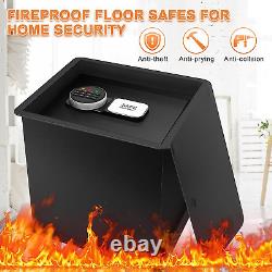 Floor Safe Fire and Waterproof, Fireproof in Ground Safe for Home with Digital P