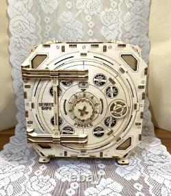 Fully Assembled! Woodtrick 3d Puzzle Combination Lock Geared Safe