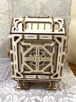 Fully Assembled! Woodtrick 3d Puzzle Combination Lock Geared Safe