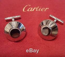 Genuine CARTIER Safe Combination Lock 18k White Gold Cufflinks