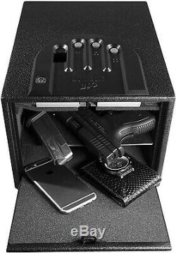 GunVault GVB2000 Biometric Handgun Safe Steel Portable Pistol Box Black New