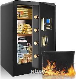 Gun Money Digital Safe Box 4.5 Cu. Ft Large Cabinet for Home Security with Key Lock