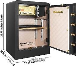 Gun Money Digital Safe Box 4.5 Cu. Ft Large Cabinet for Home Security with Key Lock