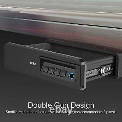 Gun Pistol Drawer Safe Box Biometric Fingerprint Combination Lock Handgun Quick