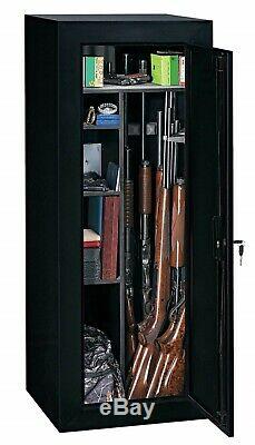 Gun Safe Cabinet 18 Rifles Storage Rack Locker Shotgun Shelf Pistol Firearm Lock
