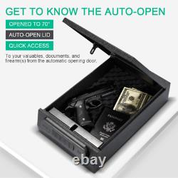 Gun Safe Pistol Case 5-Digit PIN Keypad Combination Lock Handgun Firearm Storage