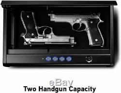 Gun Safe Pistol Handgun Firearm Security Case Box Biometric Combination Key Lock