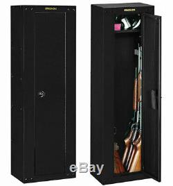Gun Storage Cabinet Rifle Home Safe Shotgun Security Lock Steel Case Firearm New