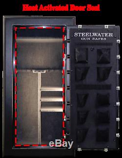 HD593024 Steelwater Home Hunting Safes 2 hr Fire Gun Rifle 22 Safe LED Dial Lock