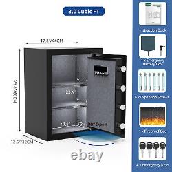 HOMIFLEX 3 Cubic Home Safe Box Fireproof Safe withDigital Keypad for Home Security