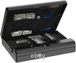 Handgun Pistol Gun Safe Box Firearm Storage Case Metal Combination Lock Portable