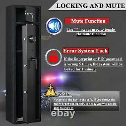 Heavy Duty Biometric Gun Safe 3-5 Rifle Pistol Ammunition Cabinet with Lockbox