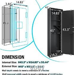 Hidden Gun Safe In Wall Long Gun Safe, 45 Wall Safe Gun Safe Removable Shelf