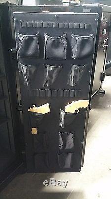 Hns5930 Gun Safe, Gloss Black, 1/4 Plate Door, Fire Rated, 22 Gun