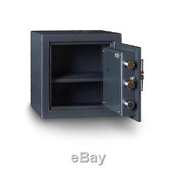 Hollon B1414C Depository Safe in Gray with Combination Dial Lock