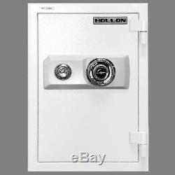 Hollon HS-500D Security Safe in White with Combination Dial Lock