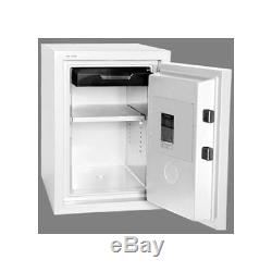 Hollon HS-500D Security Safe in White with Combination Dial Lock
