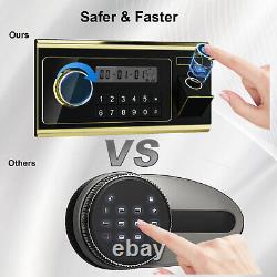 Home Safe Box Digital Fingerprint Combination LED Lock Safe Keypad Gun Cash Safe