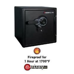 Home Safe Medium Fireproof Waterproof Electronic Dial Lock Black Gun Metal Gray
