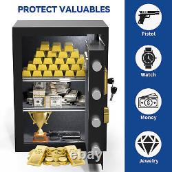 Home Security Safe 4 CuBic Feet Cabinet Safe Box with Fingerprint Lock for Office