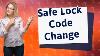 How Do I Change My Safe Lock Code