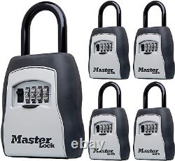 Key Lock Box Outdoor House Keys Safe with Combination Lock 5 Key Capacity