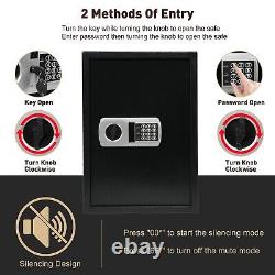 LONABR 19.7 Office Safe Box with Digital Keypad Removable Shelf Warning Home Cash