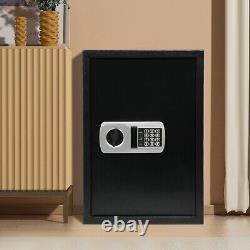 LONABR 19.7 Office Safe Box with Digital Keypad Removable Shelf Warning Home Cash