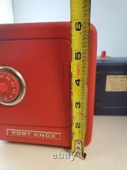 LOT OF 4 Vintage Fort Knox Metal Combination Lock Bank/safes