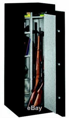 Large 14-Gun Electronic Lock Rifle Safe Security Storage Fire Protection Black