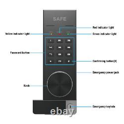 Large 2.7 Cub Digital Safe Box Keypad Lock Home Money Safe With Emergency Key