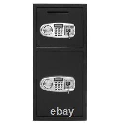 Large 30.5 Double Digital Krypad Safe Box Keypad Lock with Keys Home Office US